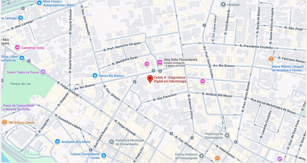 Mapa - Céfalo-X, Av. Rio Branco 380, Centro, Florianópolis